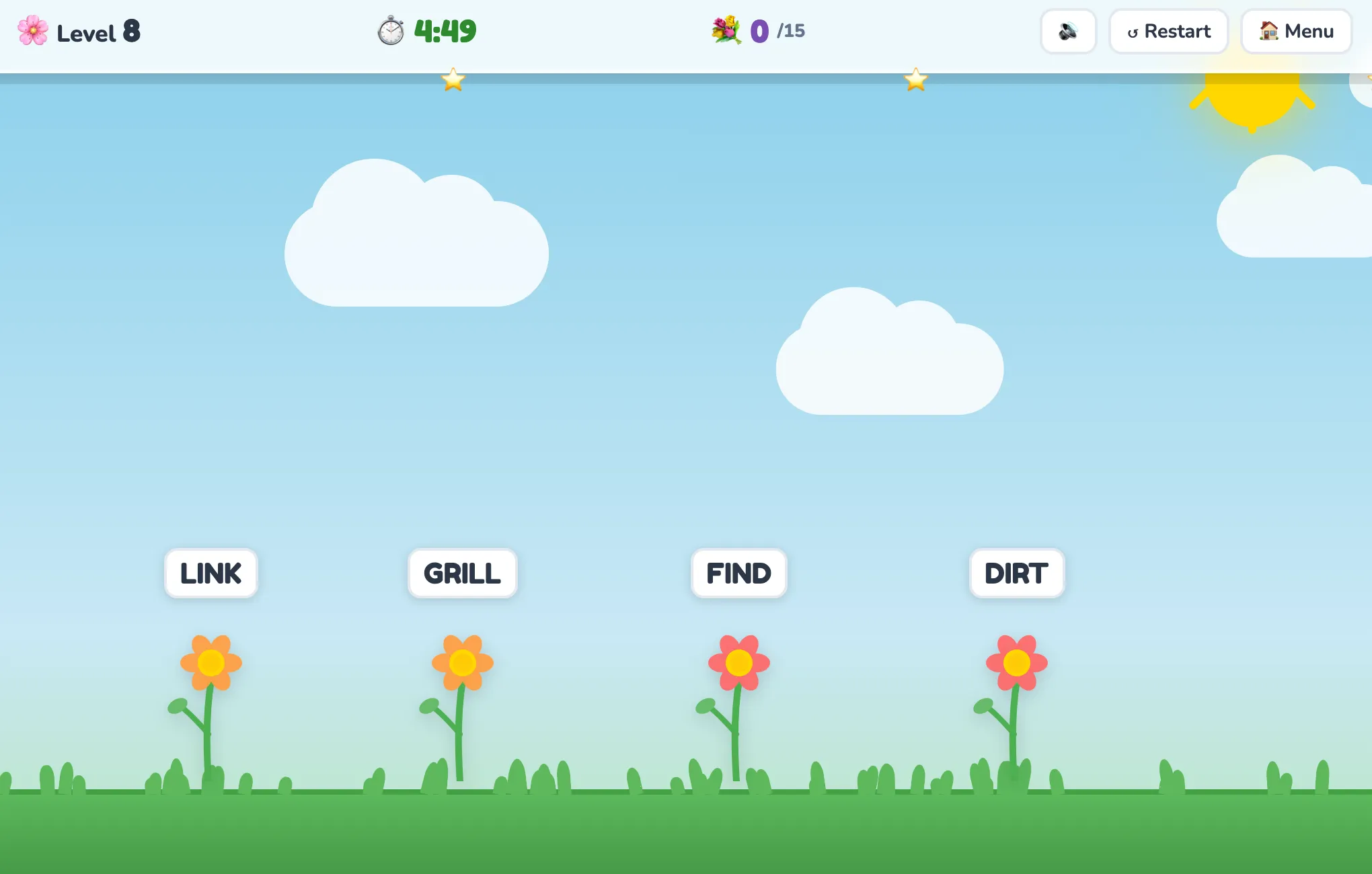 Flower game action